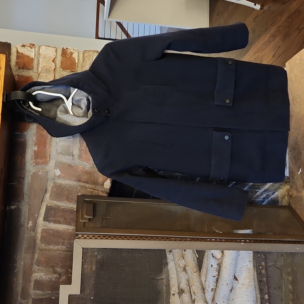 Boys Wool Blend Jacket ZARA size 8 Navy